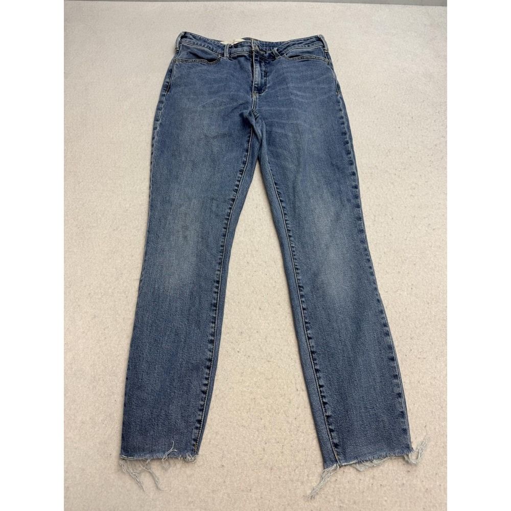 Pilcro And The Letterpress Jeans Womens‎ 28x26 High Rise Slim Straight Raw Hem